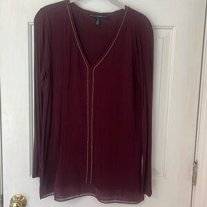 Burgundy White House Black Market Top